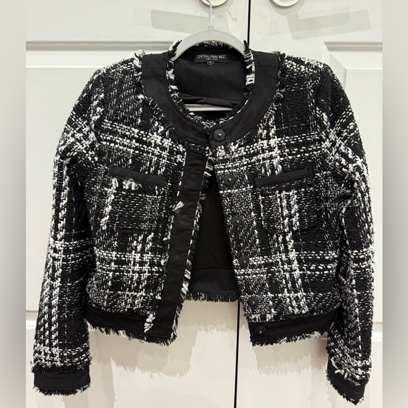 Central Park West Monochrome Fringe Jacket - Picture 1 of 5